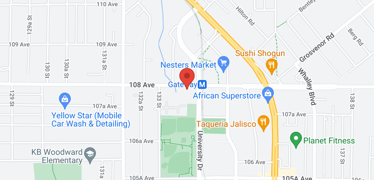 map of 1508 13380 108 AVENUE